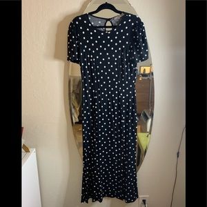 City maxi tea dress in Polka dot